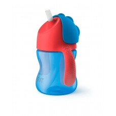 Чашка-поильник с трубочкой сине-красный 200 мл (9мес+) Philips Avent SCF796/01