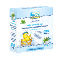 Детская морская соль для ванн с целебными травами 1000г (4х250г) фильтр-пакет BABYLINE SENSITIV DC10