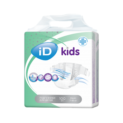 Детские подгузники iD Kids Maxi (7-18кг) Helen Harper 2312998, 2313711 №100 (2)