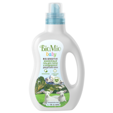 Экологичный гель и кондиционер для стирки детского белья BioMio  BABY BIO-SENSITIVE 1000мл  (6)