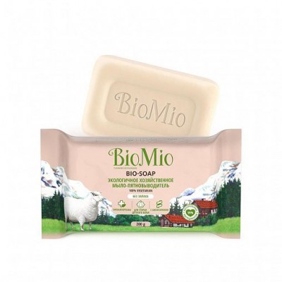 Мыло хозяйственное БЕЗ ЗАПАХА  BioMio BIO SOAP 200 г (16)