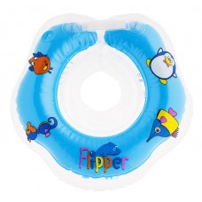 Надувной круг на шею для купания малышей Flipper голубой ROXY-KIDS FL001-B