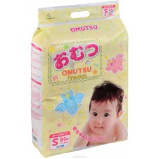 Подгузники детские S (4-8 кг), 70  шт  OMUTSU 