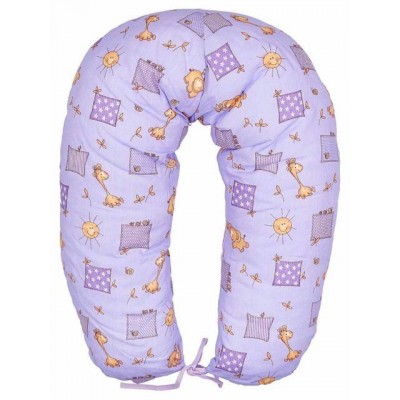 Подушка многофункциональная (фиолетовый бежевый жирафы) №01 ФЭСТ 56916