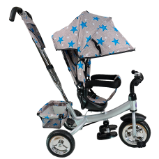 Велосипед детский трехколёсный  Farfello TSTX6588 (серый с синими звездами) 67773Ф