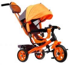 Велосипед трехколесный Лучик Vivat 2, колеса EVA 10"/8", цвет оранжевый 3409401